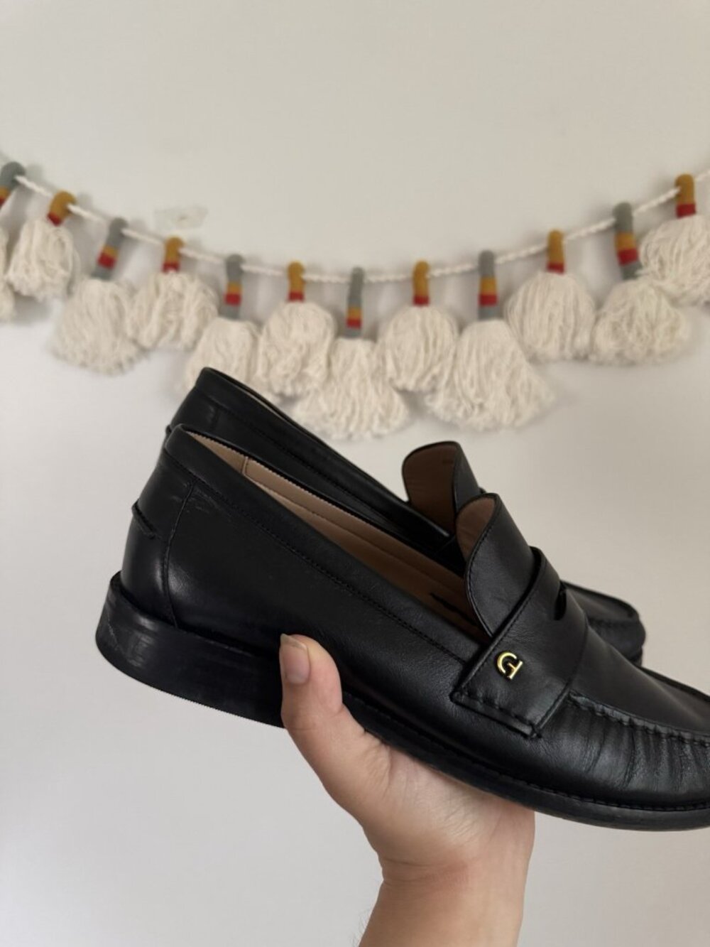Cole Haan Lux Pinch Leather Penny Loafer Slip On Black Comfort Granny Preppy 9 - Picture 5 of 10